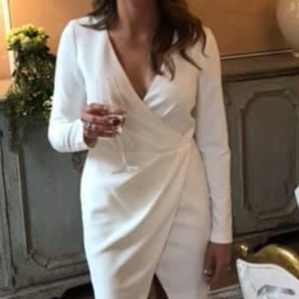 Black Halo White Dress